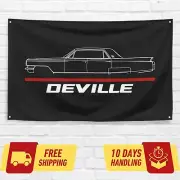 For Cadillac Deville 1963 Car Enthusiast 3x5 ft Flag Birthday Gift Banner