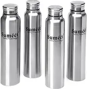 Sumeet Slim Stainless Steel Leak-Proof Water Bottle / Fridge Bottle - 550ml - Pack of 4