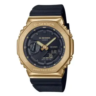 CASIO  G-SHOCK 黑金時尚 高調奢華 金屬錶殼 八角形錶殼 GM-2100G-1A9