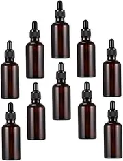 10 Pcs Leak-Proof Dropper Bottles 30ml Bottle for Essential Oil Dispensing Glass Storage Bottles Anti-Leak Dropper Lightweight Lotion Bottles for Travel