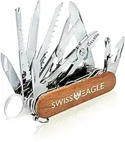Swiss Eagle Multi-Function Classic Army Knife - A Great Travel Companion that packs 30 EDC Swisstools in your Pocket