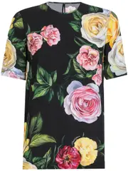 [Dolce & Gabbana] Dolce & Gabbana-Blusa A Fiori-Donna 40 IT