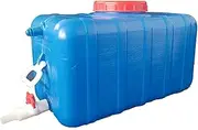 VERYMUSH Blue 25L/45L/75L/110L/155L Water Tank Plastic Bucket Food-Grade Rectangular Thickened Water Tower with Faucet for Household Water Storage(25L)