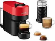 Nespresso Vertuo Pop Coffee Machine by Breville Bundle with Aeroccino3 Milk Frother (Spicy Red), BNV150RED