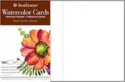 Strathmore 105-650-1 Watercolor Cards, Cold Press, 5" x 6.875", 100 Envelopes, Cards & Envelopes