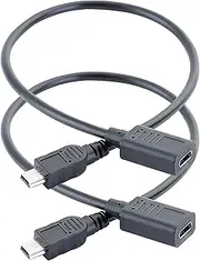 tunghey 2Pack USB Type C to Mini USB Cable, USB-C Female to Mini USB Male Adapter Converter for Ma-cBook Pro, Laptop, Android Devices (Only for Charging) 27cm