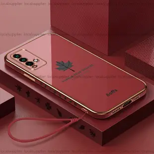 6D楓葉紅米9T保護殼紅米note9T手機殼 全包防摔 電鍍軟殼 紅米note9T掛繩保護殼紅米9T手機殼