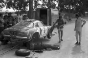 Jean Luc Therier Christian Delferier with their Alpine A110 1973 Old Photo