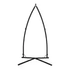 Island Retreat Swinging Bungalow Chair Hammock Stand 43"L x 83"H Metal Black