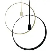 Anello Small Circular Metal Pendant Light