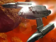 Avery Frost Orion Terran Cruiser Wood Model Free Ship