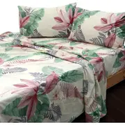 Tropical Wild Bloom Bed Sheet Set 4 Piece 620 TC