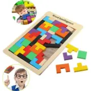 Children Wooden Puzzles Toy Tangram Brain Jigsaw Board Kid Baby Toys