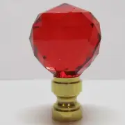 Detailed CUT RUBY GLASS LAMP FINIAL for old antique shade or lampshade