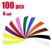 100 PCS 4inch Archery Arrow Feather Natural Fletching Turkey Fletches Bow Arrow
