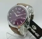 Men's Watch Lorenz Vintage Style, Date Display, Strap Brown Skin Distressed