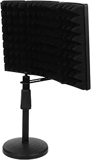 EPIGEIST 1Pc Durable Microphone Isolation Shield Noise Reduction Mic Filter for Sound Portable Design for Recording Podcasts and Live Streaming Black