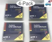 Pack of 4: NEW Exabyte 00678 Ultrium LTO 1 100/200 GB 1/2" Tape Data Cartridge
