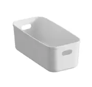 NEPA Market White Plastic Bins/Storage Organizer, Pantry Basket, Bins - Small