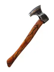 Axe Wood Burning Art Handle Collectible Hard Steel Hiking Hunting Handmade NEW