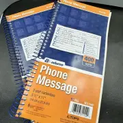 2 Office Telephone Message Books Adams Spiral Phone Callback Record Book 2-part