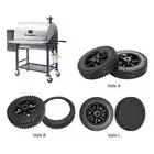 2x Grill Wheel Universal Wheel Easy Install Width 4cm Sandproof Lightweight