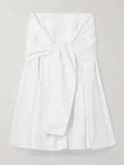 [LOEWE] LOEWE - Layered Cotton-poplin Midi Skirt - White - FR 42 FR 42 White