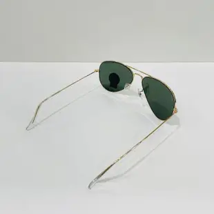 Ray-Ban雷朋經典款飛行員太陽眼鏡金色框配墨綠色鏡片RB3026 L2846
