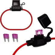Gaoekoius Automative Replacement Fuse Holder Kit-2PCS 18 AWG Waterproof Inline Blade Fuse Holder with 2PCS 3A Mini Blade Fuse for car/Automative/boart/rv/ATC/Home applice etc.