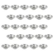100 Pcs Mini Tart Tin Pans Tiny Muffin Trays Egg Mold Fruit Chip Molds