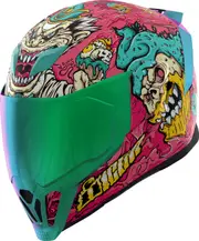 Icon Airflite Mips Snack Attack, full face helmet , color: Pink/Blue/Yellow , size: XL