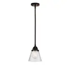 Innovations Small Cone 1 Light 6.25" Mini Pendant, ORB/Seeded - 288-1S-OB-G64