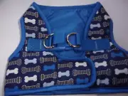 Blue Multi-BONE Body Harness Vest M Pet Dog new Step-In Medium
