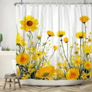 Van Gogh Sunflowers Shower Curtain Fabric Multiple Sizes With Hooks