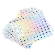Capital Letter Stickers, Alphabet I Round Self-Adhesive Reflective 15 Sheets