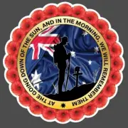 ANZAC DAY GOING DOWN OF THE SUN AUSTRALIAN FLAG DECAL CAR VAN WINDOW 100x100mm
