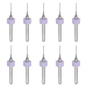 1/8" Shank 0.65mm Tungsten Carbide CNC Engraving Micro PCB Drill Bits Set 10pcs