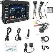 Car Radio with G-PS Receiver Built-in WI-FI and Steering Wheel Learning Wireless Car-Play DAB AHD Camera, 1+16G