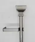 Axel Square 5/8" Adjustable Curtain Rod - Silver, Two Sizes Available