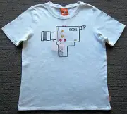 Genuine MOOKS Children Boys Camera Club T Shirt sizes 4 5 6 7 Colour White
