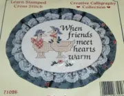 Dimensions Learn-a-Craft Heartwarming Friends Stamped Cross Stitch Kit 3 x 4