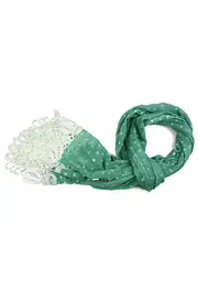 Thin Jade Scarf With Lace--JJ-BS45