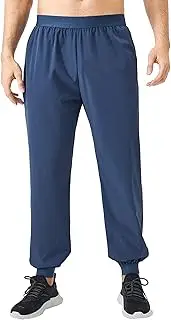 [Generic] Men's Stretch Loose Fit Running Pants Breathable Quick Dry Trousers Drawstring Solid Athletic Sweatpants