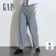 【GAP】女裝 Logo防曬鬆緊運動褲-灰色(890027)