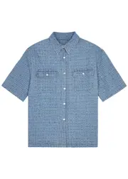 Givenchy 4G-jacquard Denim Shirt - Light Blue - L L