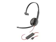 Poly Blackwire 3210 Monaural Headset +USB-C/A Adapter TAA (8m3y3aa#aba)