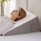 Wedge Pillow for Sleeping, 10" Bed Wedge Pillow for Headboard, Triangle Incli...