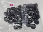 Bulk Vintage Zims 18mm Round Black Flat Plastic Sew-On Eyes Amigurumi Craft Doll