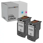 2PK Reman Black Ink Cartridge for Canon PG-210XL PG210XL Pixma MX320 PG 210 XL