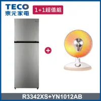 在飛比找momo購物網優惠-【TECO 東元】334L一級能效變頻雙門冰箱+10吋碳素電